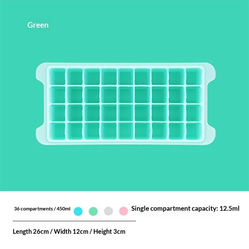 Food Grade Silicone Ice Cube Tray With Lid 24 Compartments Multi Purpose For Cocktails And Baby Food
