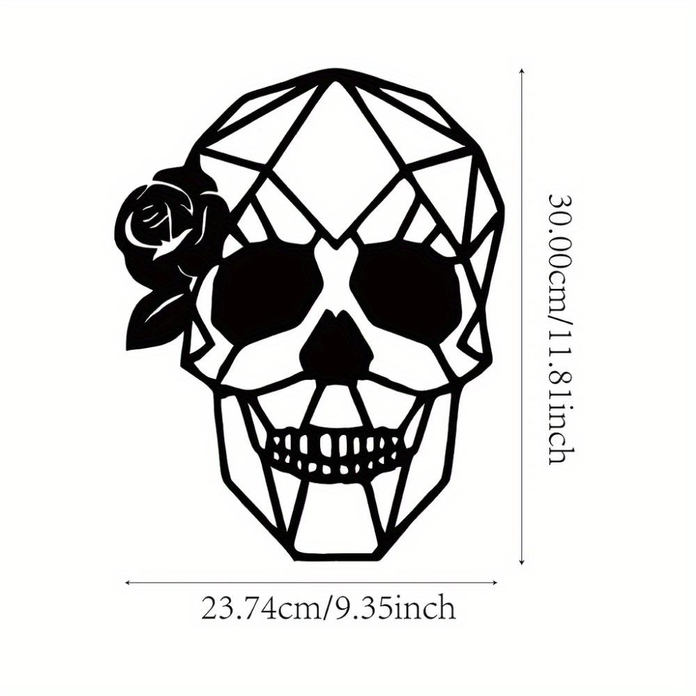 Skull Metal Wall Art Halloween Decor Modern Indoor Outdoor Statue TY3469