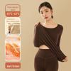 Women's Round Neck Velvet Bottoming Shirt - Winter Plush Seamless Innerwear, Thickened for Warmth