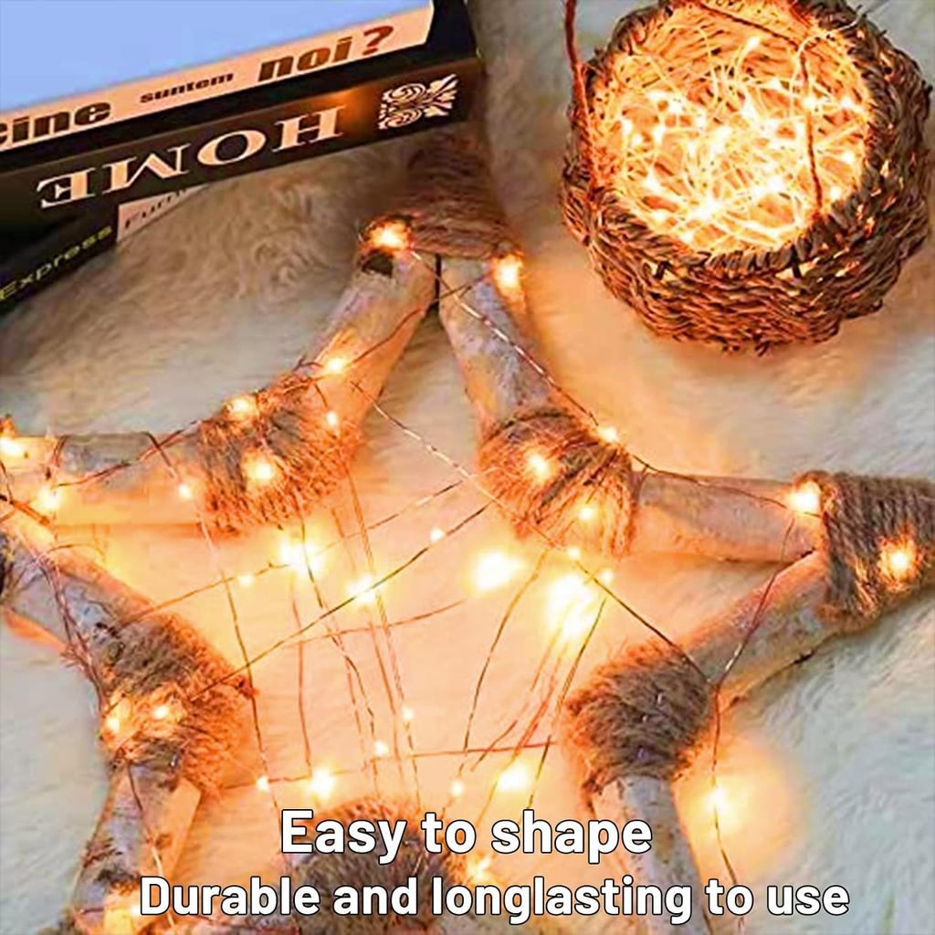 6 Pack LED Fairy Lights Battery Operated with Timer, 13FT 40LED Waterproof Firefly Lights Silver Wire Mini Twinkle String Lights for Wedding