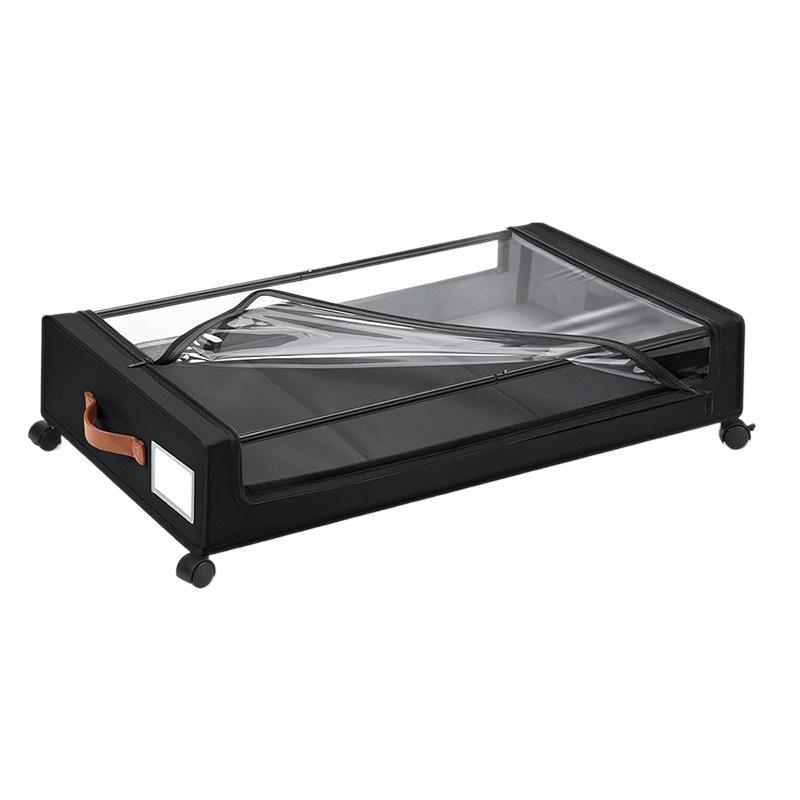 Oxford Cloth Under-Bed Storage Box with Wheels for Clothing and Sundries