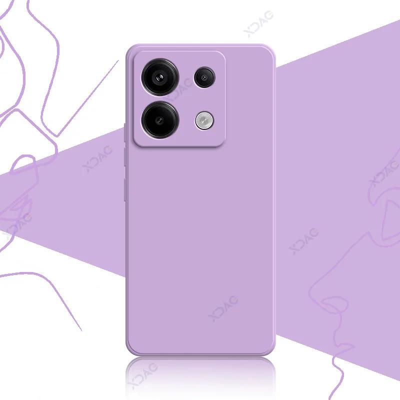Śliczne kwadratowe silikonowe etui z płynnym silikonem do Xiaomi POCO X6 Pro Neo 5G Luksusowe miękkie etui na telefon POCOX6 X6Pro X6Neo Coque