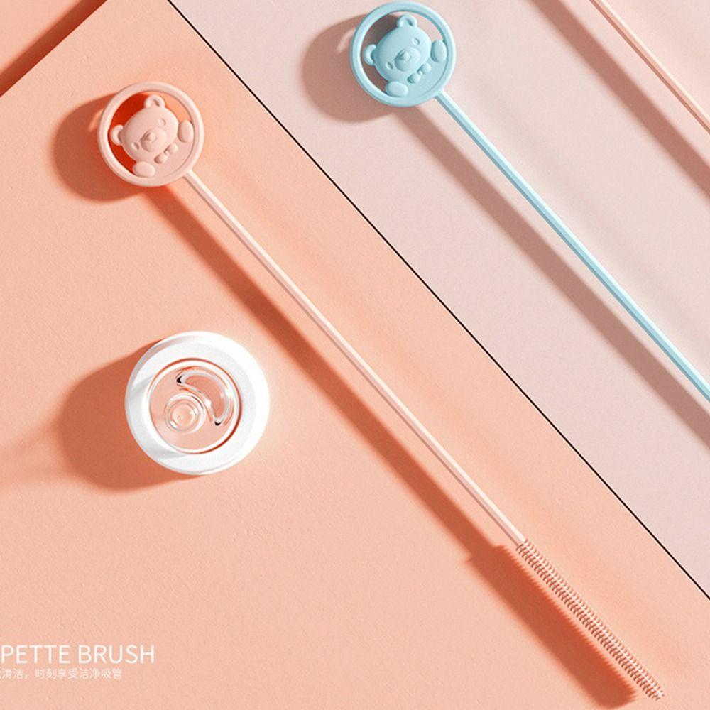 

Silicone Milk Bottle Straw Brush Durable Sanitary Groove Brush