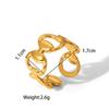 Yori New Stainless Steel Jewelry Minimalist Metal Golden 18 K PVD Plated Opening Ring for Women Waterproof Metal Jewelry