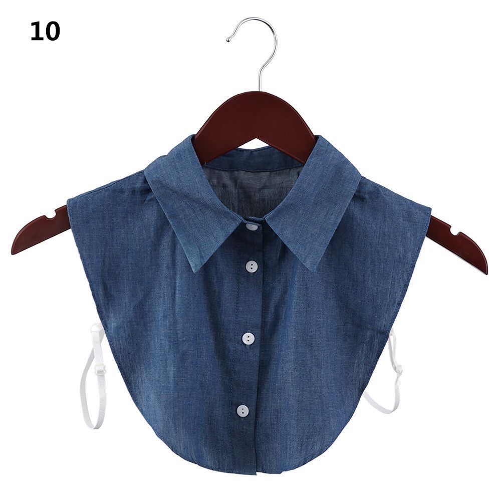 

Women Men Cotton Detachable Clothes Accessories Lapel Blouse Top Shirt Fake Collar False Tie 10