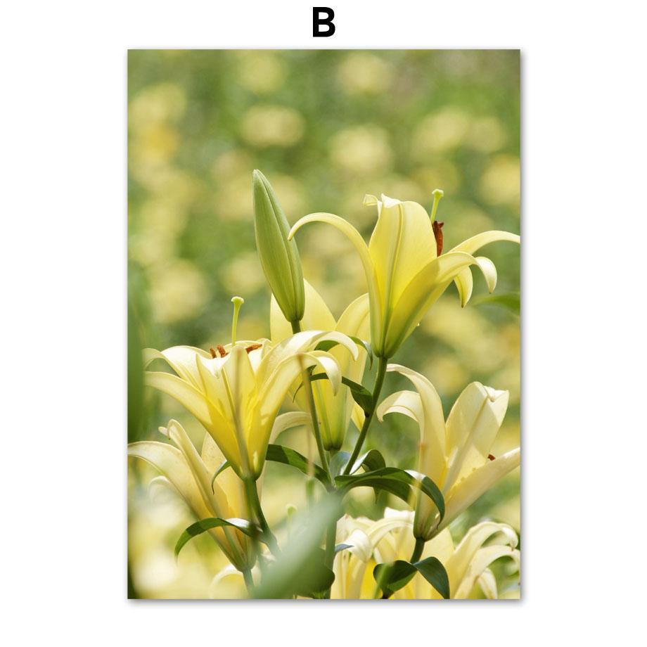 Yellow Grass Dahlia Daisy Sunflower Car Line Pose Wall Art Prints Canvas Painting Nordic Poster Decor Pictures For Living Room