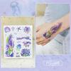 Adesivi Tatuaggio Farfalla Cartone Animato Glitter Impermeabili Principessa dell'Oceano - Trucco Temporaneo Viso a Lunga Durata