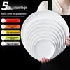 White Melamine Imitation Porcelain Plates: Commercial Round Flat Resin Tableware for Restaurants, Shallow Cold Dish or Rice Bowl Plates.