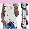 Winter Women Cowl Neck Knitted Sweater Jumper Ladies Button Pullover Tops Blouse