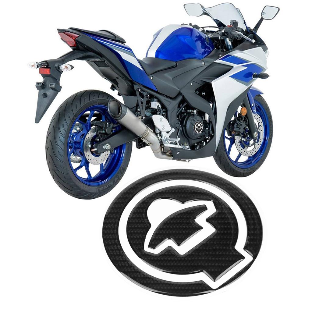 Car Decoration Carbon Fiber Cover Decoration Badge Sticker For YAMAHA