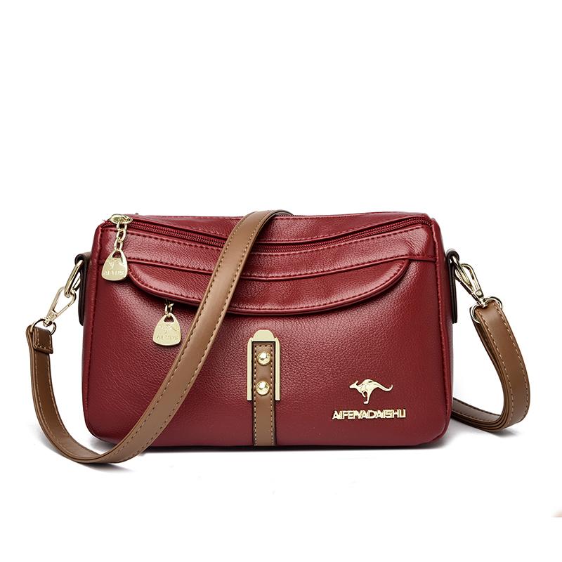 New High Quality Leather Shoulder Messenger Sac Fashion Brand Croosbody Bags Women Bags Luxury Designer Purses Shoulder Bags Sac