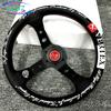 12.5inch 320mm Racing Drift Steering Wheel Real Leather Deep Dish VERTEX Sim Embroidery JDM Car Accessories