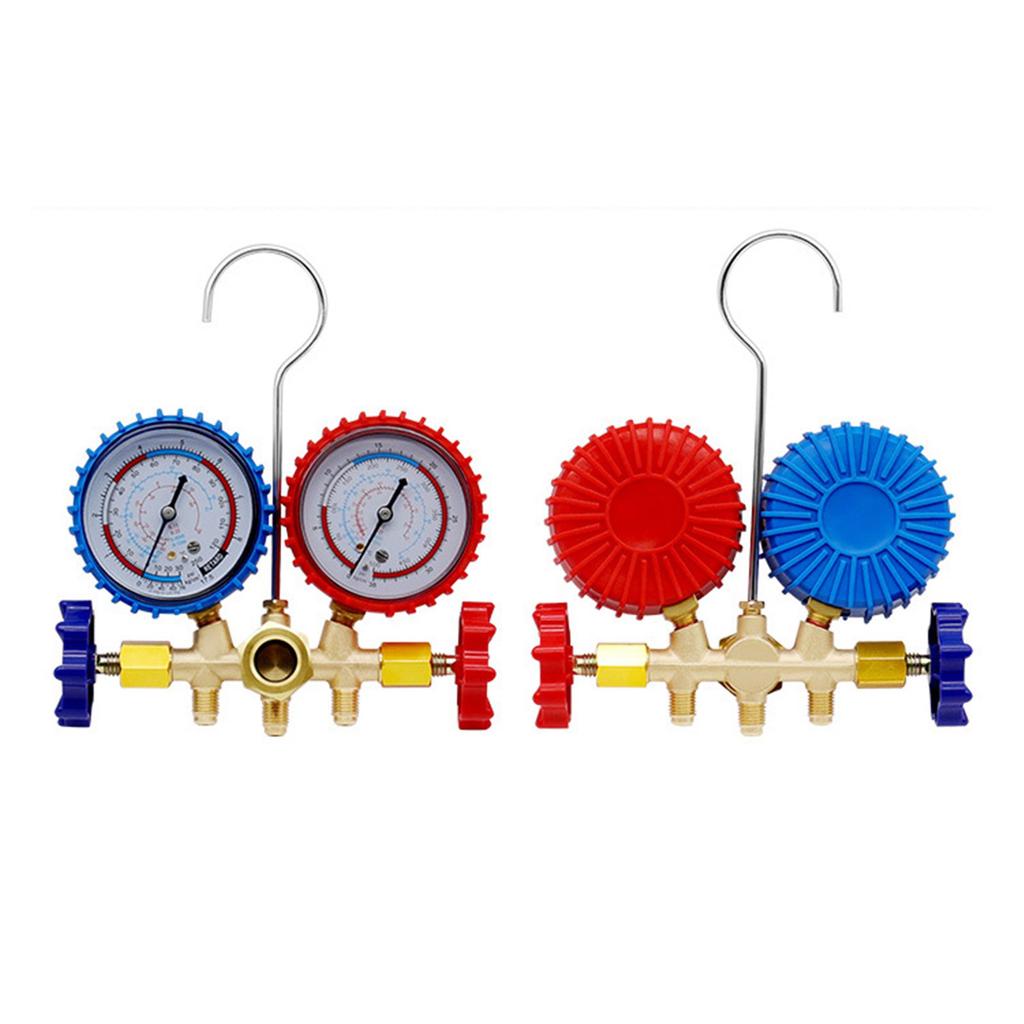 Refrigerant Manifold Gauge Set Air Conditioning Tool for R22 R134A R404A Air Condition Refrigeration Tool with Hose Hook