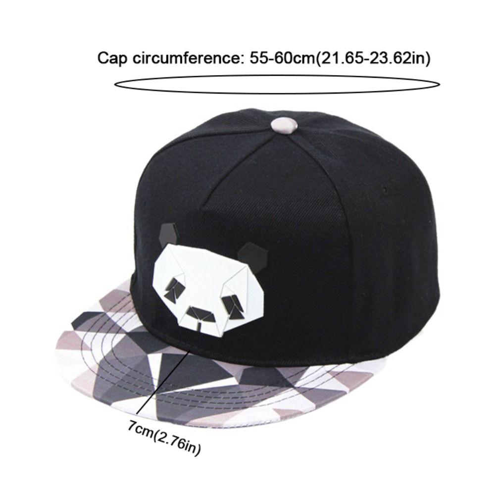 Funny Black Grey Outdoor Baseball Cap Visor Panda Style Peaked Cap Adjustable Sport Trucker Hat Cosplay