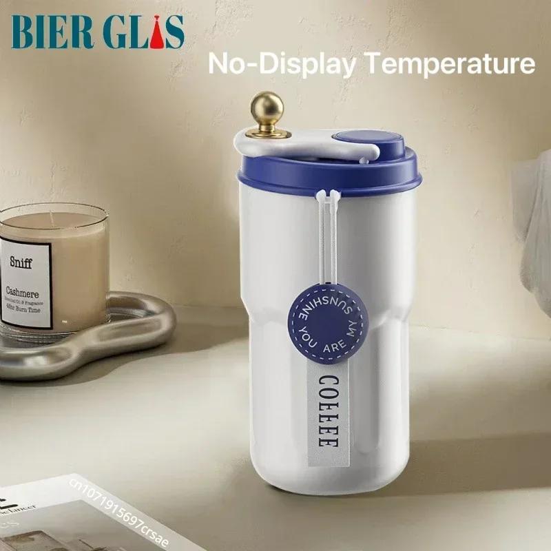 Sticla termos inteligentă, afișaj cu LED-uri pentru temperatură, ceașcă de cafea, cană cu pahar din oțel inoxidabil 316, baloane portabile cu vid, termos