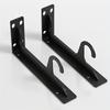 2pcs Heavy-Duty Metal Wall Hooks - Sturdy Triangle Shelf Support Bracket for Wardrobe, Closet, Entryway - Durable Furniture Hardware Organizer