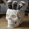 Halloween Personalized Colorful Skull Makeup Brush Holder Pen Holder Decoration Flower Pot Home Decor Desk Accessories