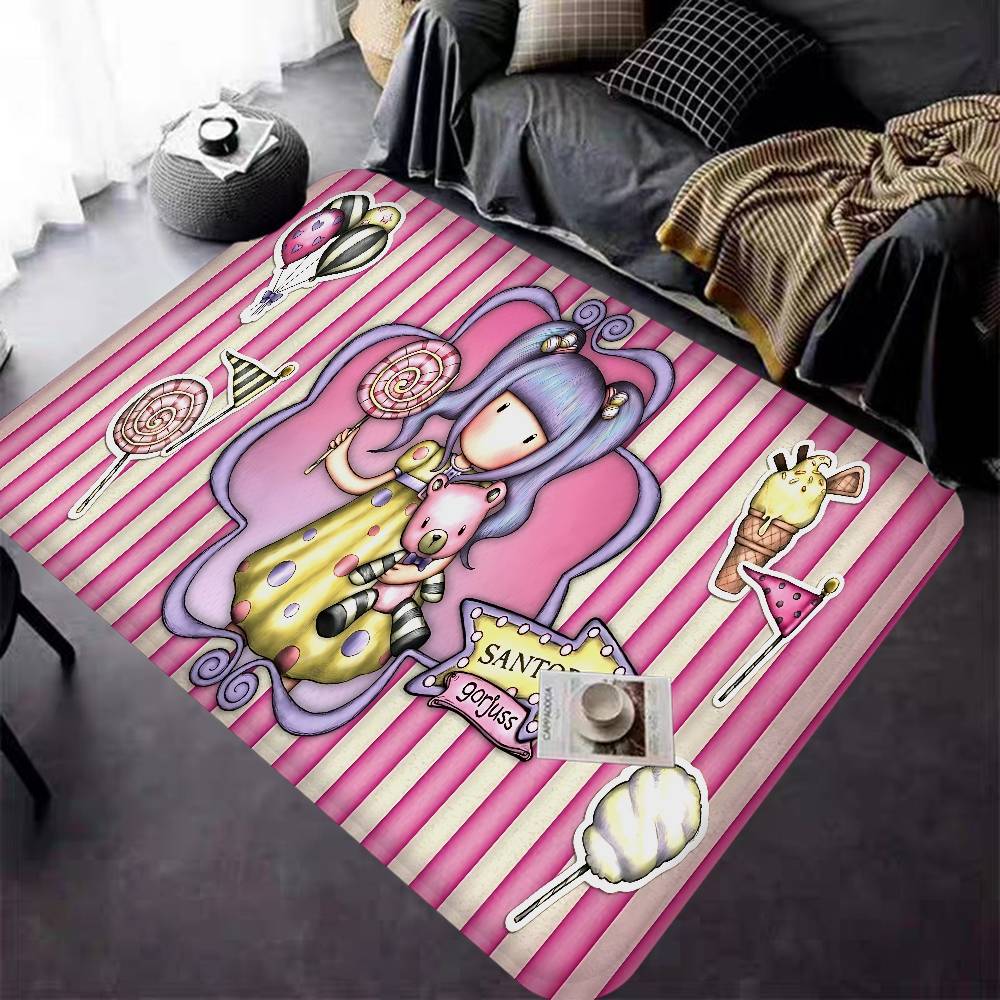 Cute Gorjusses Cartoon S-Santoro Entrance Door Mat Nordic Style Bedroom Living Room Doormat Home Balcony Anti-Slip Modern