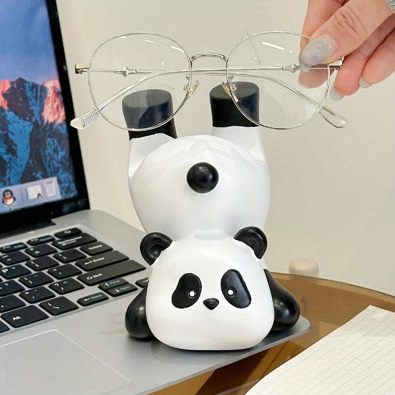 Cute Inverted Panda Glasses Holder Office Desk Glasses Stand Sunglasses Storage Rack Home Bedroom Decoration Ornament Gift