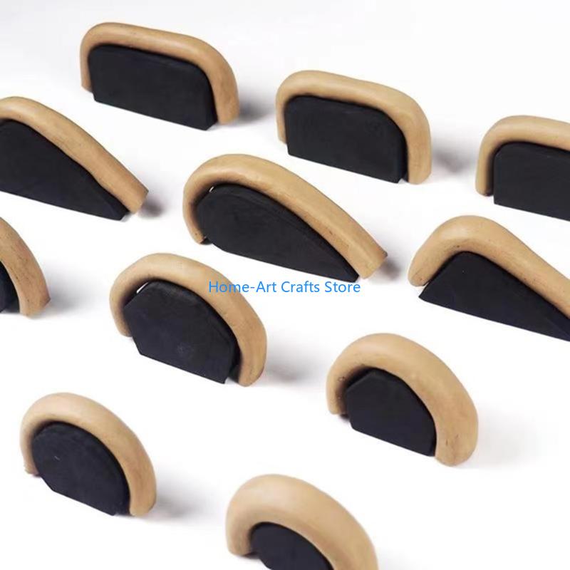 Y3NA 12-Pieces Pottery Mug Handle Molds Set for Clay Mug Handle Forms Mug Handle Making Pottery Molds, Various Sizes & Shapes
