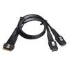 Chenyang CY 8i Ultraport Slimline SAS Slim na Duálny Mini SAS SFF-8654 74-Pin PCI-E 4.0 SFF-8087 Kábel, PCI-Express