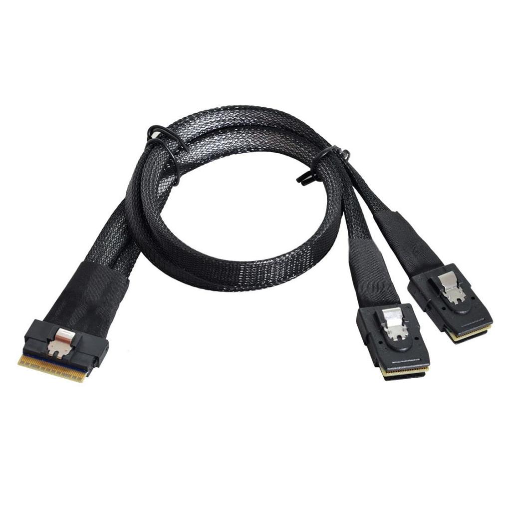 Chenyang CY 8i Ultraport Slimline SAS Slim na Duálny Mini SAS SFF-8654 74-Pin PCI-E 4.0 SFF-8087 Kábel, PCI-Express