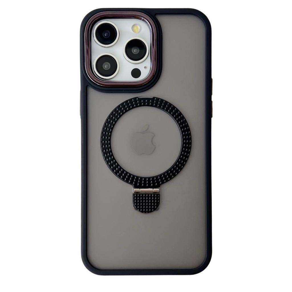 Applicable To IPhone16Promax Mobile Phone Case Magnetic Suction Bracket Apple 15 Anti-fall Cover 14/13 Matte Skin Feeling