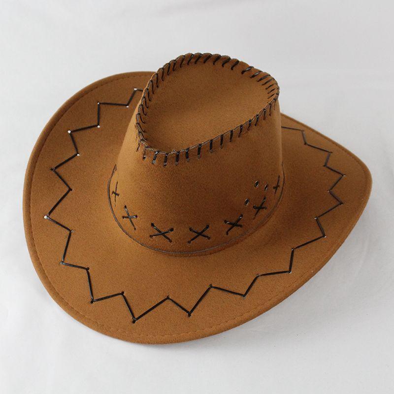 Men Cowboy Hat Simple and Fashionable European Retro Western Cowboy Hat, Suitable for Outdoor Travel, Beach Play Sun Shade Hat.
