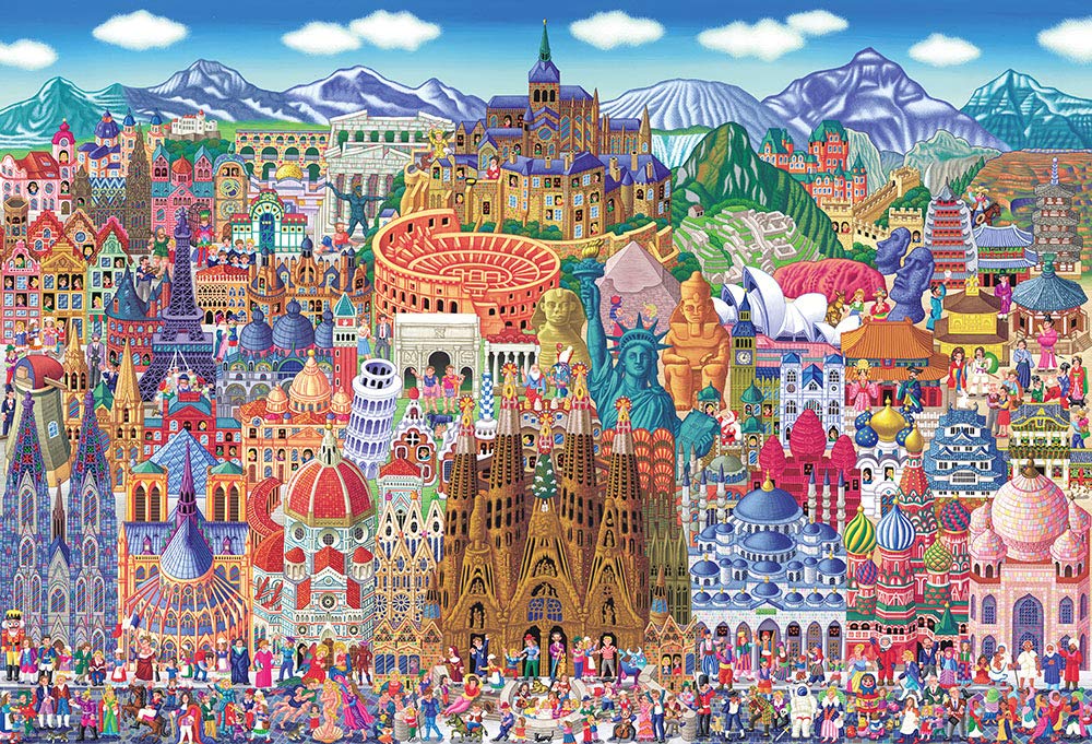 

[Made in Japan] 2000 Small Piece Jigsaw Puzzle: World Famous Places Collection (49x72cm) S92-505