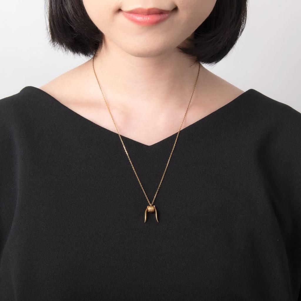 Harry Potter Goods Necklace Gold Snitch Necklace Silver Gold Accessories Jewelry Present Gift [U-Treasure] (Yellow Coating) Women's