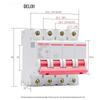 Delixi DZ47S Single Pole Miniature Circuit Breaker - Available In 20A, 25A, 32A, 40A, 63A