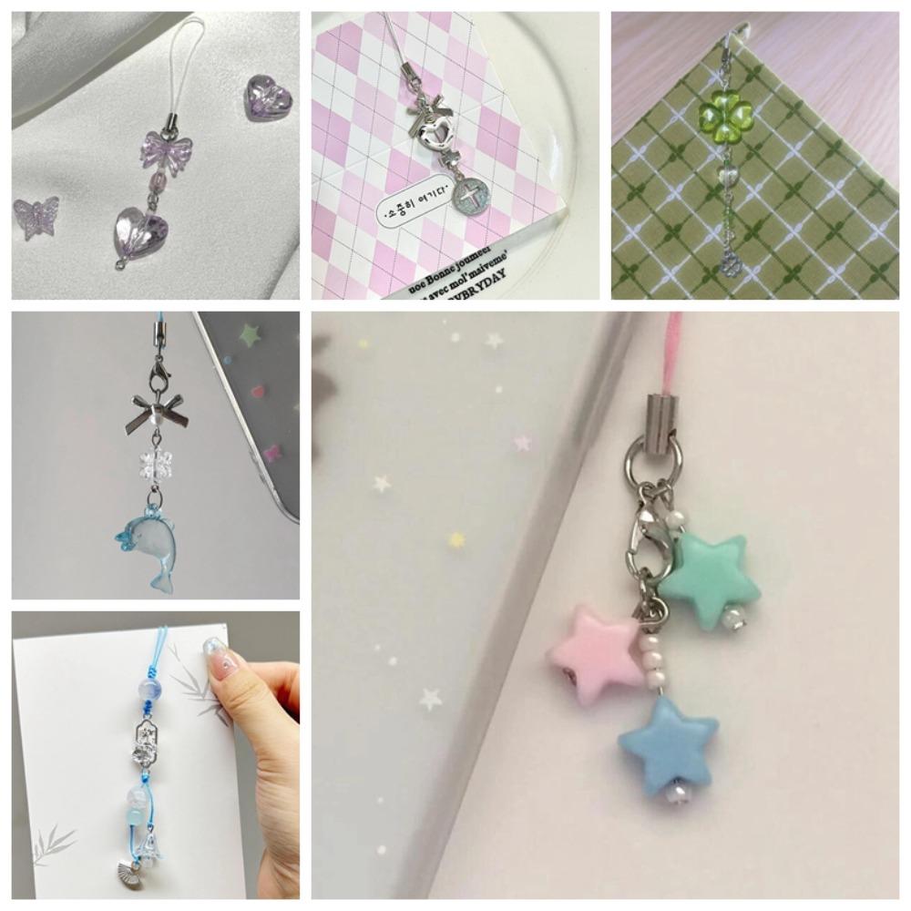 Anti-loss Mobile Phone Lanyard Star Cell Phone Strap Jewelry Gift Bead Phone Chain  Woman Girl