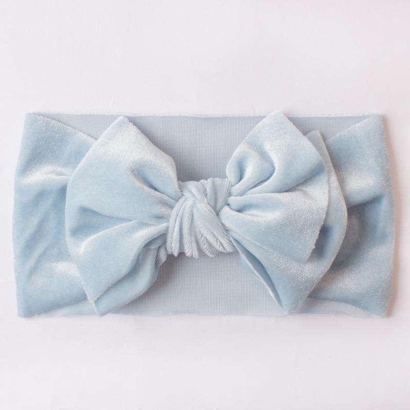 New baby bow headscarf, wide-brimmed gold velvet cute hair accessories for infants and toddlers, princess children's headband.