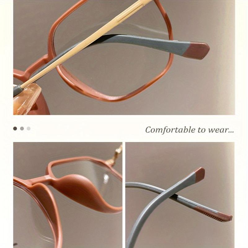 Fashionable Square Glasses Ultra Light PC Frame Unisex Minimalist Design Decorative Eyewear for Men and Women