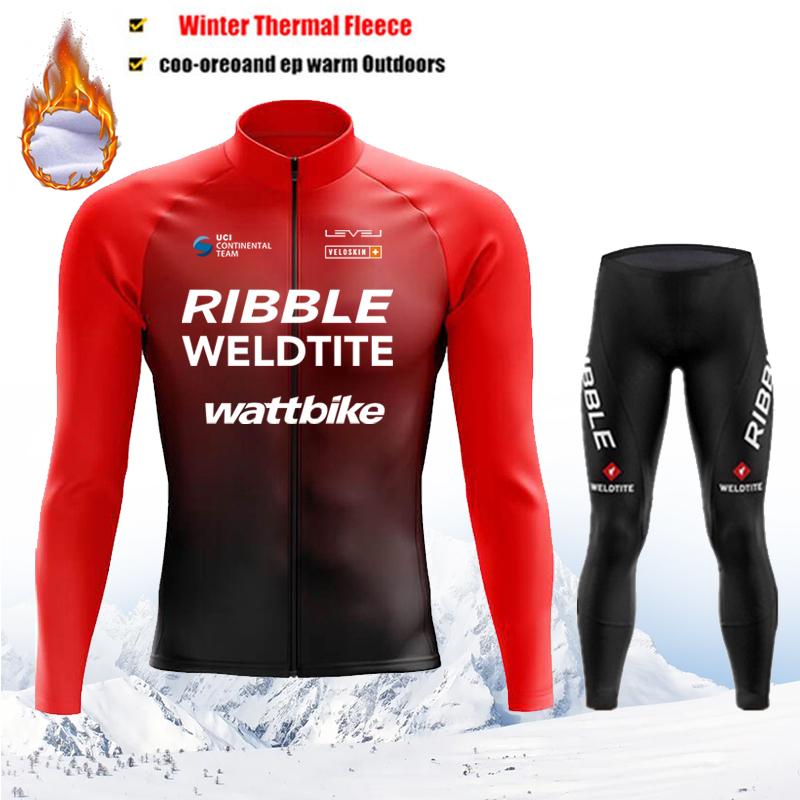 

Thermal Fleece Bike Jersey + Bib Pants, Long Sleeve Cycling Clothing Sets Man Black Cycling Clothing 2026 Winter Fleece Warm Cycling Suit Set Asian size-4XL