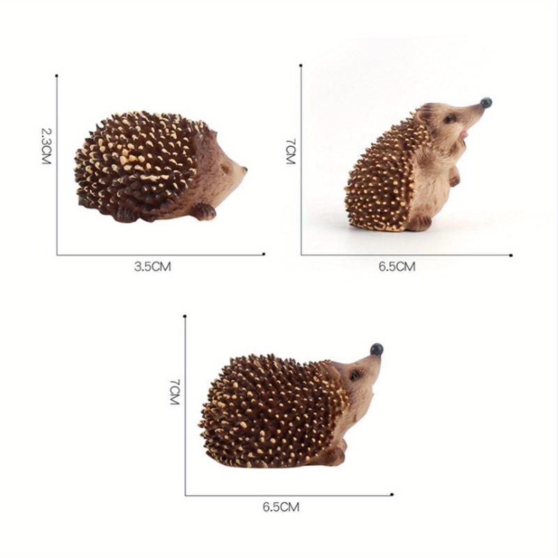 1pc PVC Solid Simulation Hedgehog Wild Animal Model Small Hedgehog Ornaments Home Decor