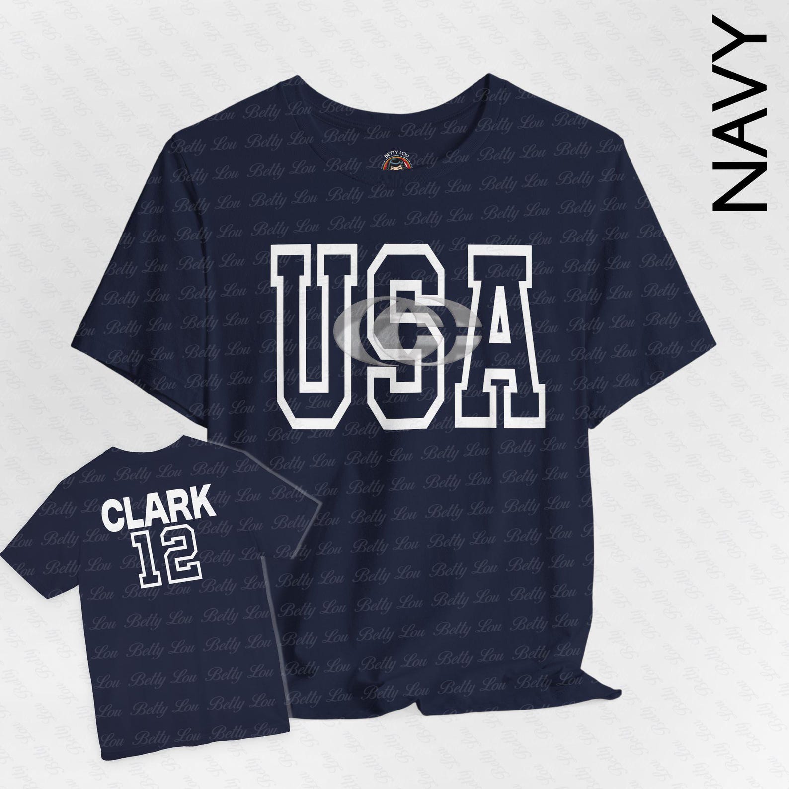USA Caitlin Clark - Semi Transparent CC- Adult Two Sided T Shirt - Bella Canvas Unisex Jersey Tee 2XL