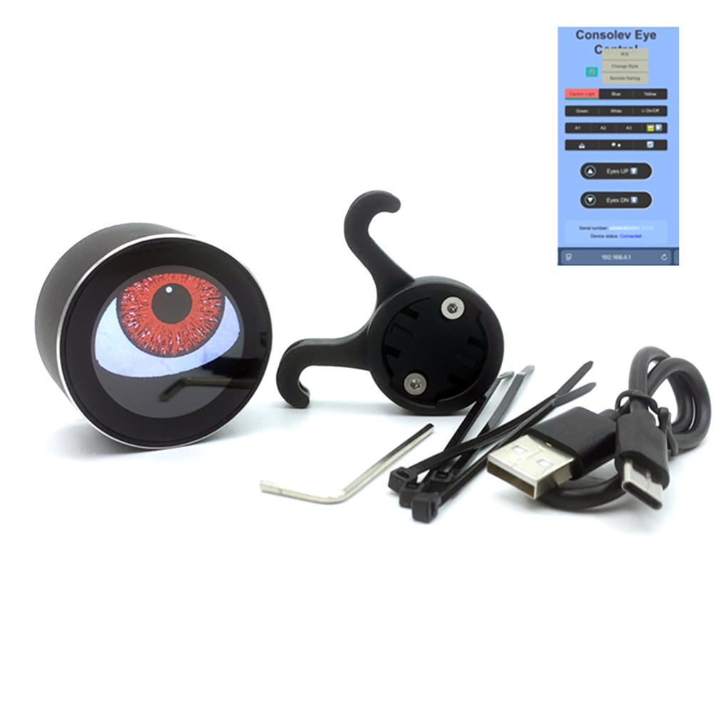 Smart Bike Tail Light Dynamic Devil Eye Bicycle Rear Light Motorcycle LED Light For Night Riding Rechargeable Motorbike Retrofit