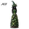 Autumn Home Decor Witch Figurine Statue, Resin Halloween Fall Tabletop Decor, Harvest Ornaments Shelf Ornament for Mantel Fireplace Desk Tiered