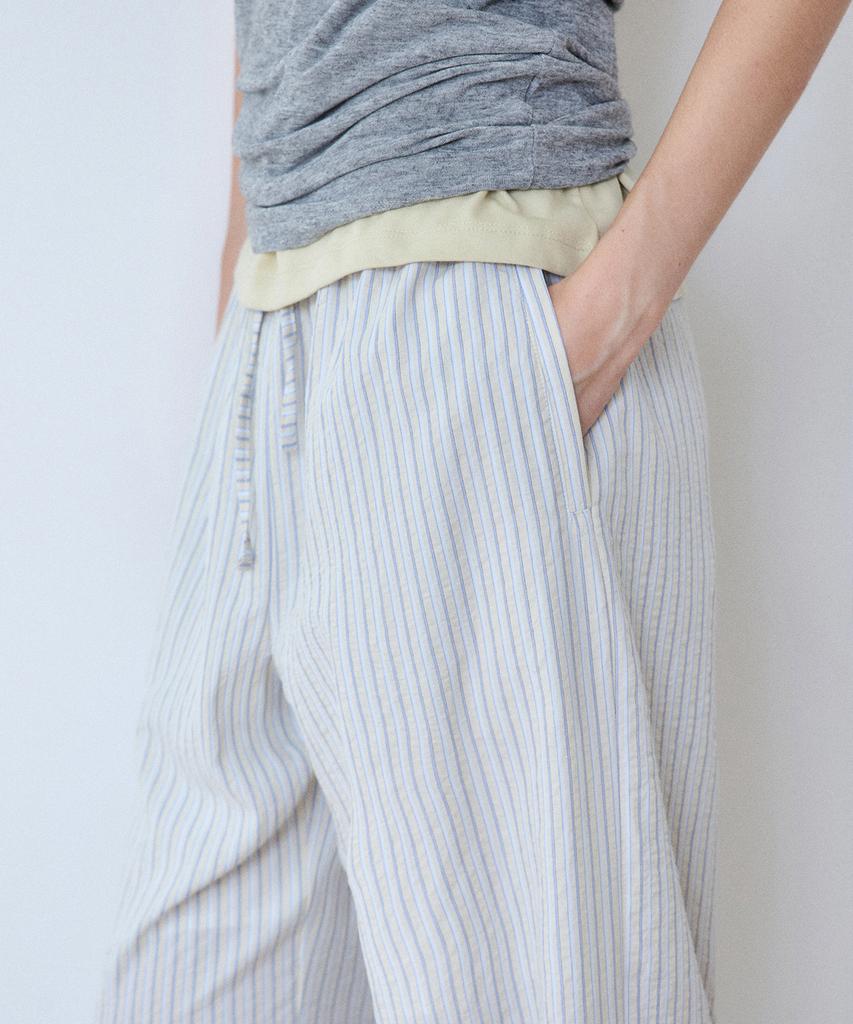 LOVLOV Joyful Stripe Pants_Oat Blue Stripe