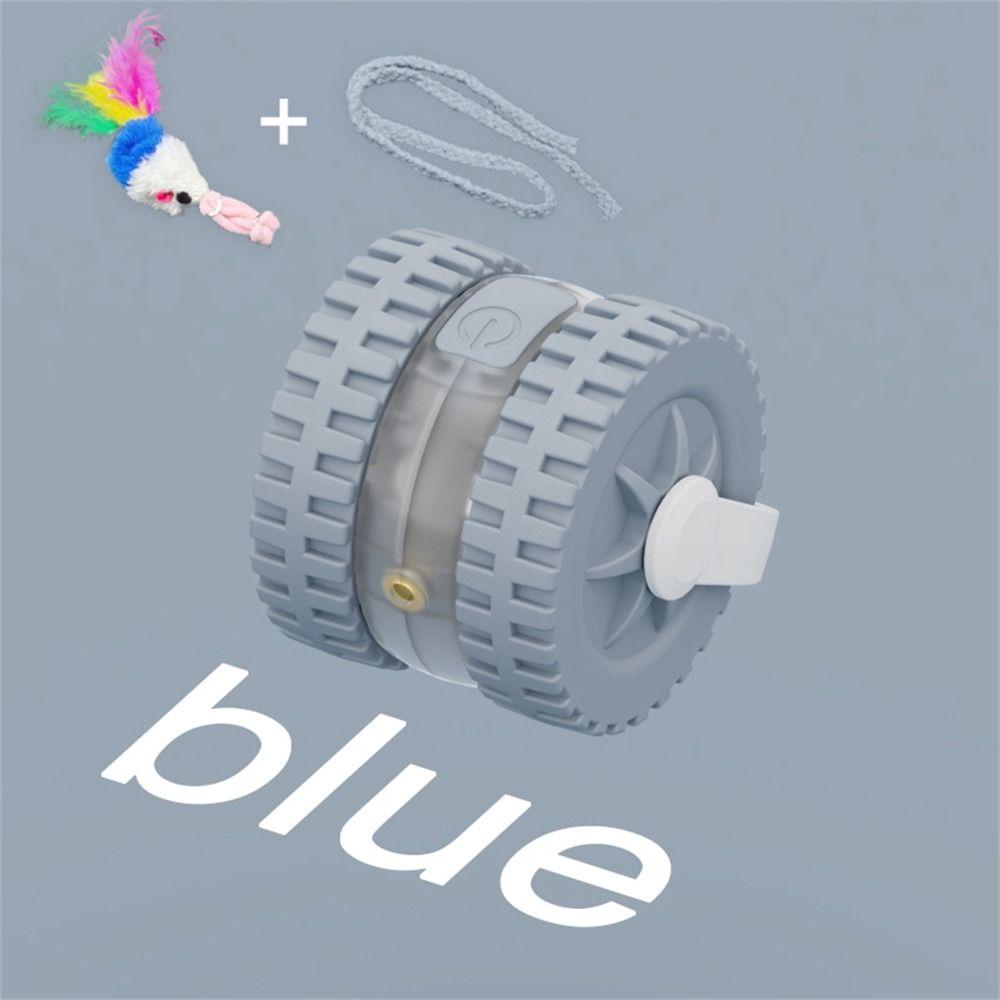 With Mouse Tail Automatic Cat Ball Toy Silent Rolling Interactive Cat Teaser Ball  Pet Supplies