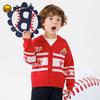 B.Duck Boys' Red V-Neck Knit Cardigan