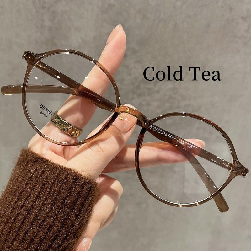 

Оправа для очков TR90, ультралегкая ретро-круглая женская оправа для очков, можно сочетать с оправой для очков по рецепту 6865 CHINA