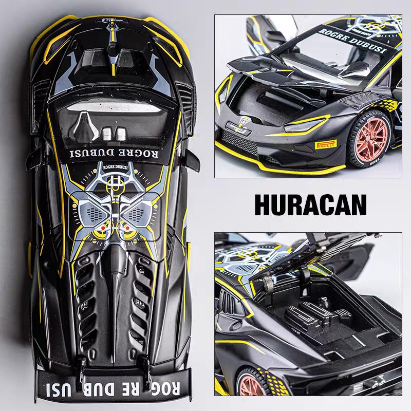 Lamborghini Huracan EVO Supercar Simulation Diecast & Toy Vehicles Sounds & Light Pull Back Car 1:32 Alloy Collection Model