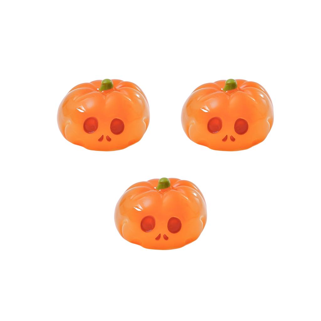 3pcs Micro  Fun  Ornaments, Luminous Cute Pumpkin And Sea Hare Ornaments