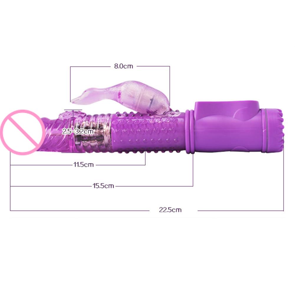 Waterproof Vibrator Women Masturbation Toy Spot G Dildo Frequency Rotary Soft Vagina Adult Product