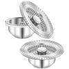 2Pcs Kitchen Sink Drain Strainer Pop Up Stopper Stainless Steel Washbasin Anti-Clogging Hair Food Catcher Basket Filter Plug