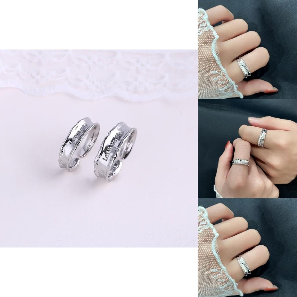 Eleganter geometrischer Partnerring aus Kupfer mit strukturierter Oberfläche für modische Frauen