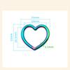 3Pcs Metal Buckle Bag Strap Colorful O Ring Heart Shaped Circular Rings Belt Connector Round Buckles DIY Hardware Accessories