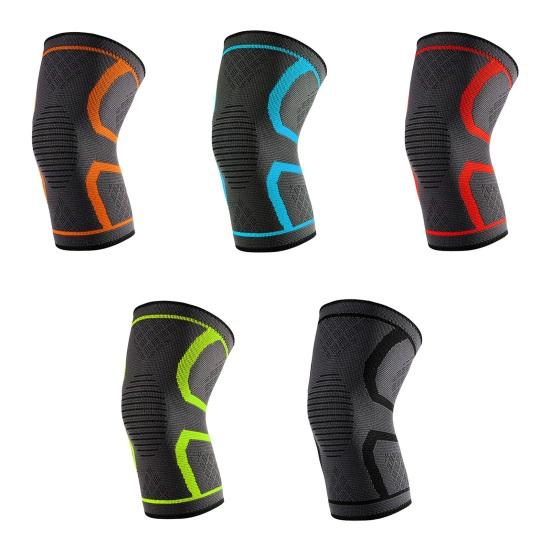 Knitted Sports Knee Brace Lightweight Breathable Knee Compression Sleeve Women Men Elastic Outdoor Fitness Basketball Running Knee